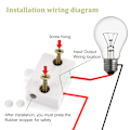 Miniatyrbilde 4 av 8: Garderobelysbryter Dør Touch Switch Automatisk belysning Cabi Black