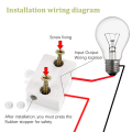 Miniatyrbilde 4 av 8: Garderobelysbryter Dør Touch Switch Automatisk belysning Cabi White