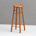 Pikkukuva 1 / 8: 1:12 Dollhouse Miniatyyri korkea jakkara Baarijakkara Pyöreä jakkaramalli Brown