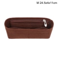 Miniatyrbilde 1 av 5: Multi-pocket kvinner sette inn veske Filt stoff veske håndveske Coffee M