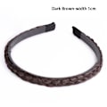 Pikkukuva 1 / 8: Fishbone Braid Lazy Wig Twist Braid otsapanta Bohemia naisten hiukset Dark brown 1cm