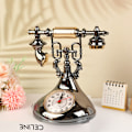 Miniatyrbilde 5 av 8: Retro telefonmodell Vekkerklokke Creative Timekeeper Desktop T Red