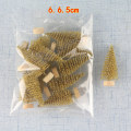 Miniatyrbilde 6 av 8: 12 stk Mini juletre julenissen snødekor for DIY Frost A3