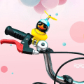 Miniatyrbillede 4 af 7: Lille Gul Andebil Ornamenter Motorcykel Windbreaker Andebil Captain Q Vibration light+strap