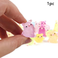 Miniatyrbilde 1 av 8: 1/5 stk Mini Luminous Piggy Decor Car Dashboard Hjemmepynt D 1pc