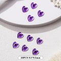 Miniatyrbild 8 av 8: 20st Resin Clear Peach Heart Nail Accessories Cross Flat Back Black