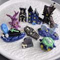 Miniatyrbillede 6 af 8: e Halloween Mikro Landskab Miniature Figurer Harpiks Håndværk Gar A11