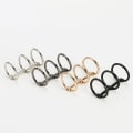 Miniatyrbillede 4 af 5: 2stk Metal 3 Ringe Binder Notesbog Hængslet Ringe Album Spiral gold