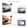 Miniatyrbillede 5 af 8: 4K 1080P USB 3.1 Type C til HDMI-kompatibelt adapterkabel USB-C red