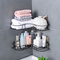 Miniatyrbild 5 av 8: Badrumshylla Dusch Organizer Triangel Kosmetisk Förvaringsställ Style 2