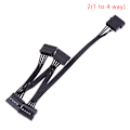 Miniatyrbillede 1 af 5: 4Pin 1 han til 3/4/5/6 hun splitter SATA Power Extension Har 2(1 to 4 way)