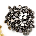 Miniatyrbillede 6 af 7: 100 Stk 10 mm Stud Rund Spike Nitte Craft Bag Læder DIY Silver
