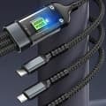 Miniatyrbillede 5 af 8: 3-i-1 100W 5A Hurtigopladning USB Til Type-C Micro Hurtigoplader C