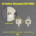 Miniatyrbillede 1 af 5: 10 Stk Spring Sheet 12*10/12MM Kontaktark Positiv Og Negati 01