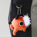 Miniatyrbilde 2 av 8: Motorsagmann Anime Cosplay Pochita e Plush Doll Key Chain Stuff