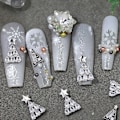 Miniatyrbillede 4 af 8: 1 stk. Glimtende Fuld Zirkon Juletræ Perle Diamanter Legering Nai A1