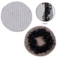 Miniatyrbillede 6 af 8: Lille hul sort elastisk mesh Snood hår Net Bun Cover til bold A