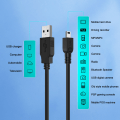 Miniatyrbillede 4 af 8: V3 Port 5P Datakabel Trapezformet T-port Ladekabel 80CM Mi Black