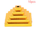 Miniatyrbillede 1 af 5: 10 stk forgyldt plastikunderlag Rundt firkantet flagstangsbundbord Square 10pcs