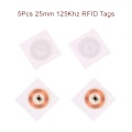 Pikkukuva 1 / 5: 5 kpl 25 mm 125 khz RFID-tunnisteet TK4100 kirjoitettavat tarrat läheisyys C