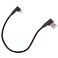 Miniatyrbillede 1 af 5: 25 cm USB til Type C kort opladningskabel Albue 90 grader 2,4A Fa IOS