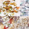 Miniatyrbild 3 av 6: Holografisk glitter engelska alfabetflingor för epoxiharts Fil Gold