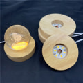 Miniatyrbilde 4 av 8: 10cm Wood Light Base Tre LED Light Roterende Display Stand La 10cm Multicolor 1.5M