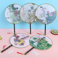 Miniatyrbillede 2 af 8: Random Pattern Rund Hånd Fan Style Tegneserie Vintage Print S A Random pattern