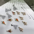 Miniatyrbilde 7 av 8: 1 stk Glitter Full Zirkon Juletre Perler Diamanter Legering Nai A3