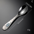 Miniatyrbillede 1 af 5: 1/4 stk Kids Lery Cartoon Pattern Carving Børneservice e Spoo C