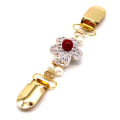 Miniatyrbild 1 av 8: Fashion Pearl Sweater Clip Siden Scarf Button Vintage Duck Clip A2
