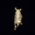 Miniatyrbillede 6 af 8: Messing Lucky Tyrefighting Statue Hjem Ornamenter Kobber Dyr Mi