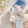 Miniatyrbillede 1 af 8: Søde Broderi Blomster Mesh Kvinder Romantisk Pink Rope Blue