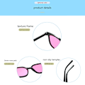 Miniatyrbilde 7 av 8: Trendy solbriller for kvinner Design Gradient farge Rosa solglass C