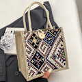 Miniatyrbillede 1 af 7: Lærredstasker til kvinder Skuldertaske Retro Casual Tote Håndtasker E A4