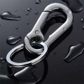 Miniatyrbilde 8 av 8: Rustfri 8-formet nøkkelring Anti-tap hesteskoformet bilring Silver