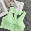 Miniatyrbild 5 av 8: Dam Sport BH Top Push Up Fitness Yoga BH Underkläder Sport T Coffee