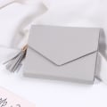 Miniatyrbilde 1 av 5: 1stk kort dusk lommebok dame veske Mini mynt veske Kortlomme Gray