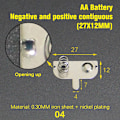 Miniatyrbillede 1 af 5: 10 Stk Spring Sheet 12*10/12MM Kontaktark Positiv Og Negati 04