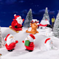 Miniatyrbilde 8 av 8: Snømann Julenisse Ornament Kreativ DIY Skrivebord Lite Ornament A4
