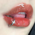 Miniatyrbillede 3 af 8: Kvinders kærlighed Cross Labial Ring Lip Ring Titanium Steel Body Pie B