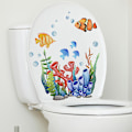 Miniatyrbillede 2 af 8: Havdyr Toilet Sticker WC Selvklæbende Fjernelse Badeværelse A
