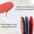 Miniatyrbillede 3 af 8: 2stk Bordtennisketcher Kanttape Tilbehør Ping Pong Bat Pr Blue