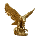 Miniatyrbilde 4 av 8: Harpiks Golden Eagle Statue Art Animal Model Collection Ornament F