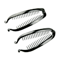 Miniatyrbilde 6 av 8: Banan Hårklemmer For Kvinner Jenter Wave Combs Hårnål Flett Cla BlackB 15cm
