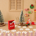 Miniatyrbilde 3 av 8: Julefigurer Dukkehustpynt Hjemmedekorasjon Hjorte Sa A3