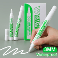Miniatyrbillede 2 af 8: 1/3 stk 3 mm hvid tusch maling olieagtig vandtæt 3PCS