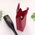 Miniatyrbilde 6 av 8: 1 stk vinflaske gaveposer i non-woven stoff med håndtak for bryllup WineRedDouble