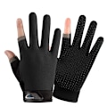 Miniatyrbilde 2 av 8: Menn Fiskehansker Dame Two Finger Hanne Touch Angling Anti-Sl Red