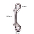 Miniatyrbilde 1 av 5: rustfritt stål dykking dobbel ende krok snapbolt kit qu 115mm